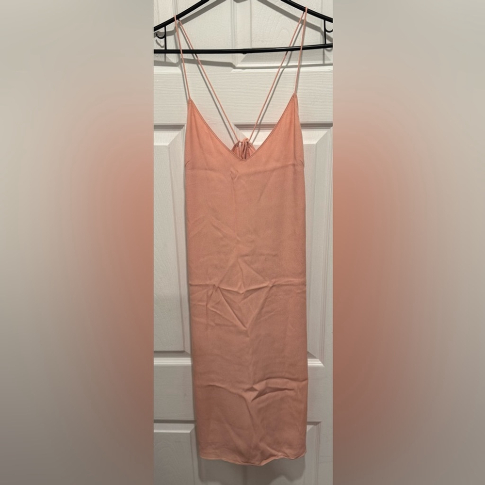 Aritzia x Wilfred Felicity slip dress party blush boho romantic tunic street XS